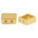 DQ metal duo beads square Gold